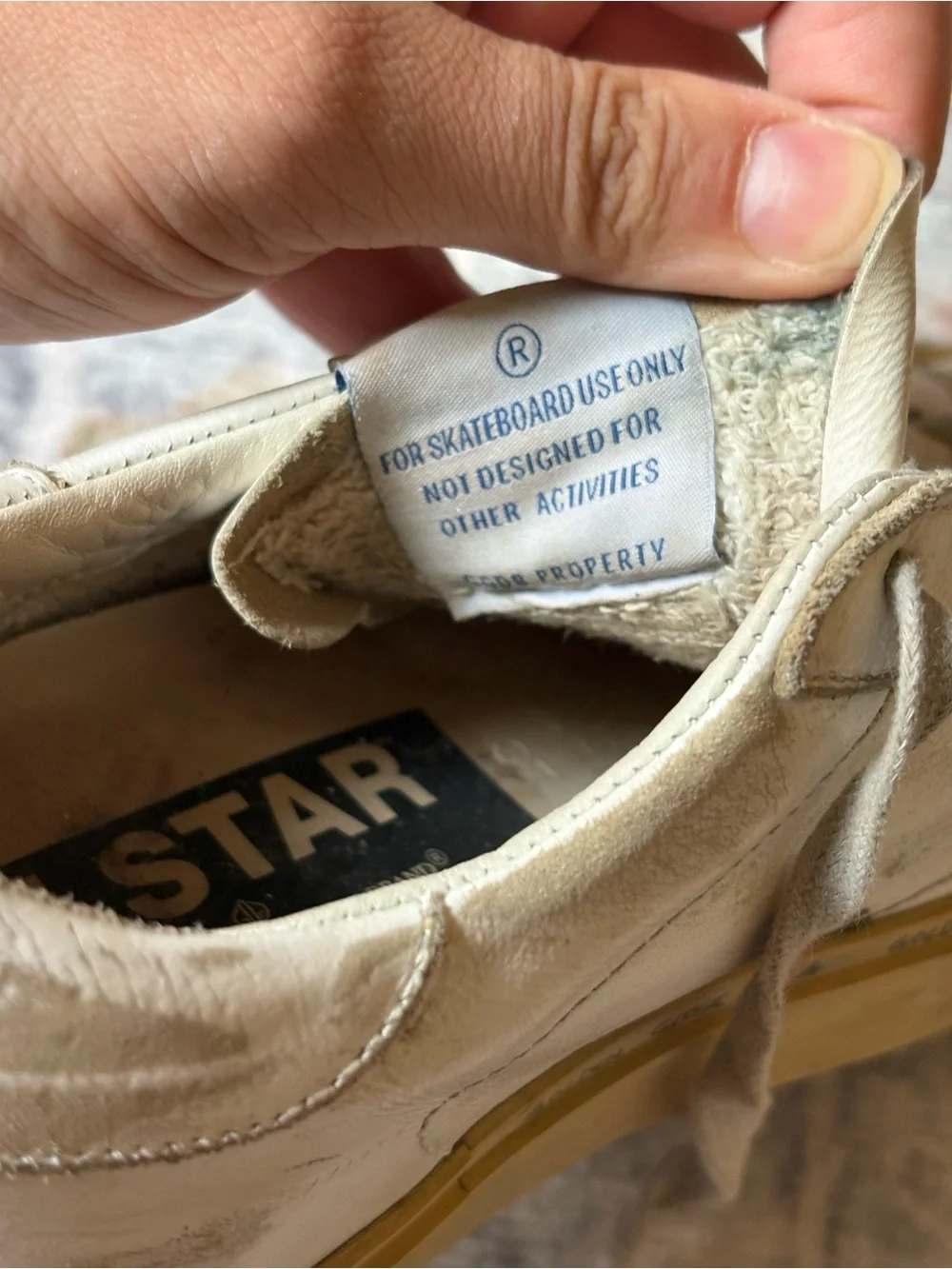 Golden Goose White/Gold Leather Hi Star Low Top Sneakers size 6.5/37